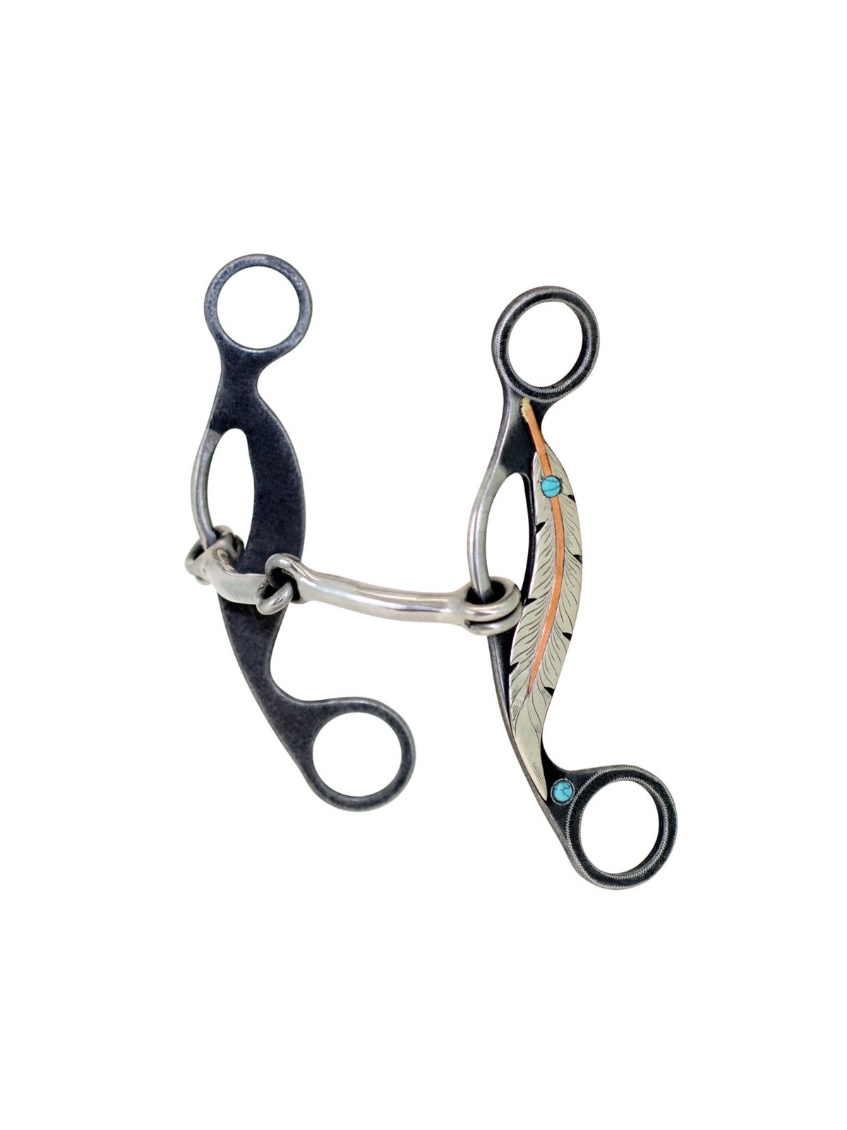 Feather Collection Smooth Snaffle Gag Bit