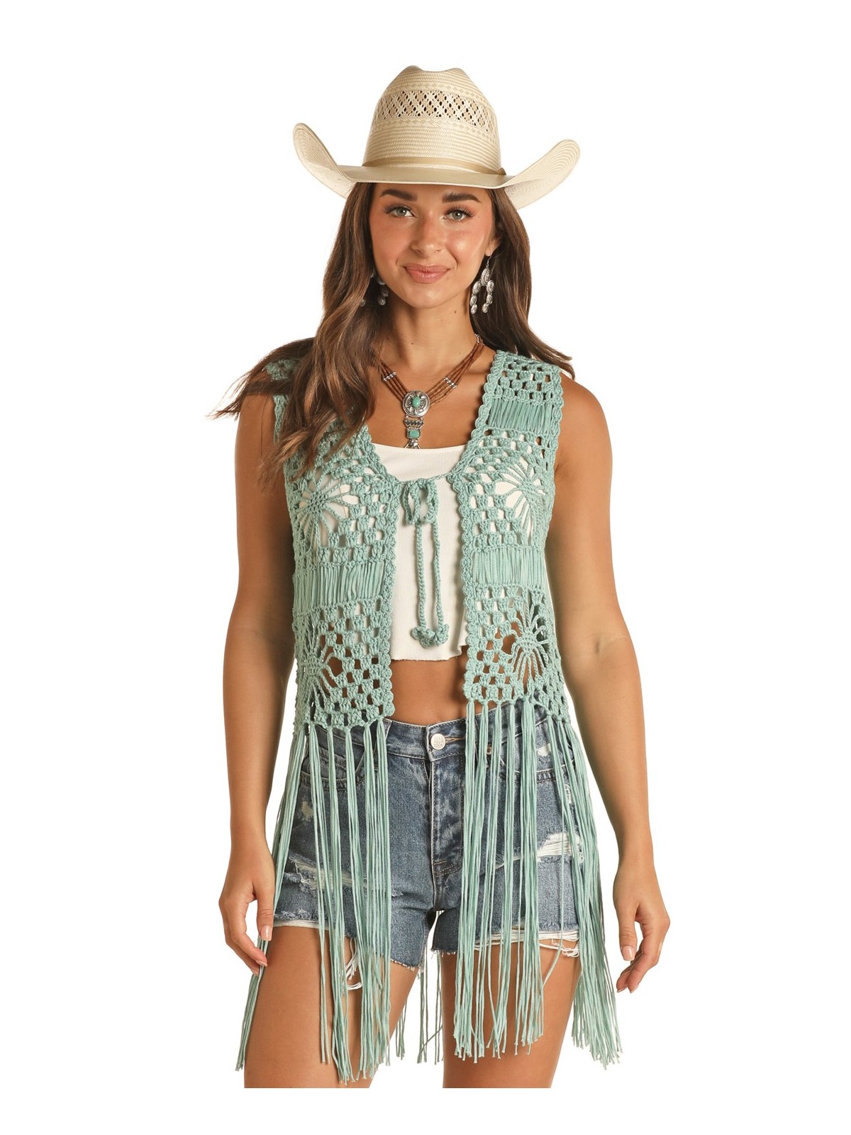 Crochet Vest with Fringe