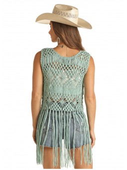 Crochet Vest with Fringe