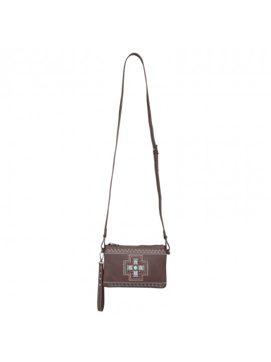 Turquoise Stone Crossbody braun