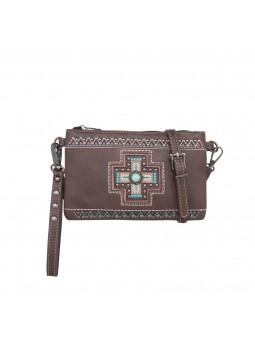 Turquoise Stone Crossbody braun