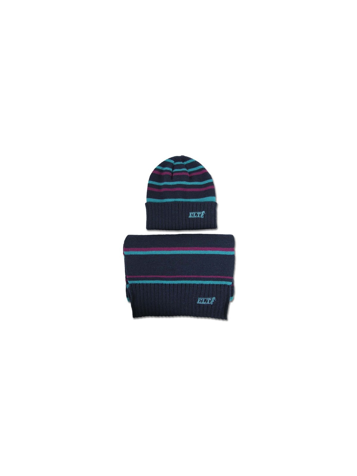 Knitted Cap and Scarf Set
