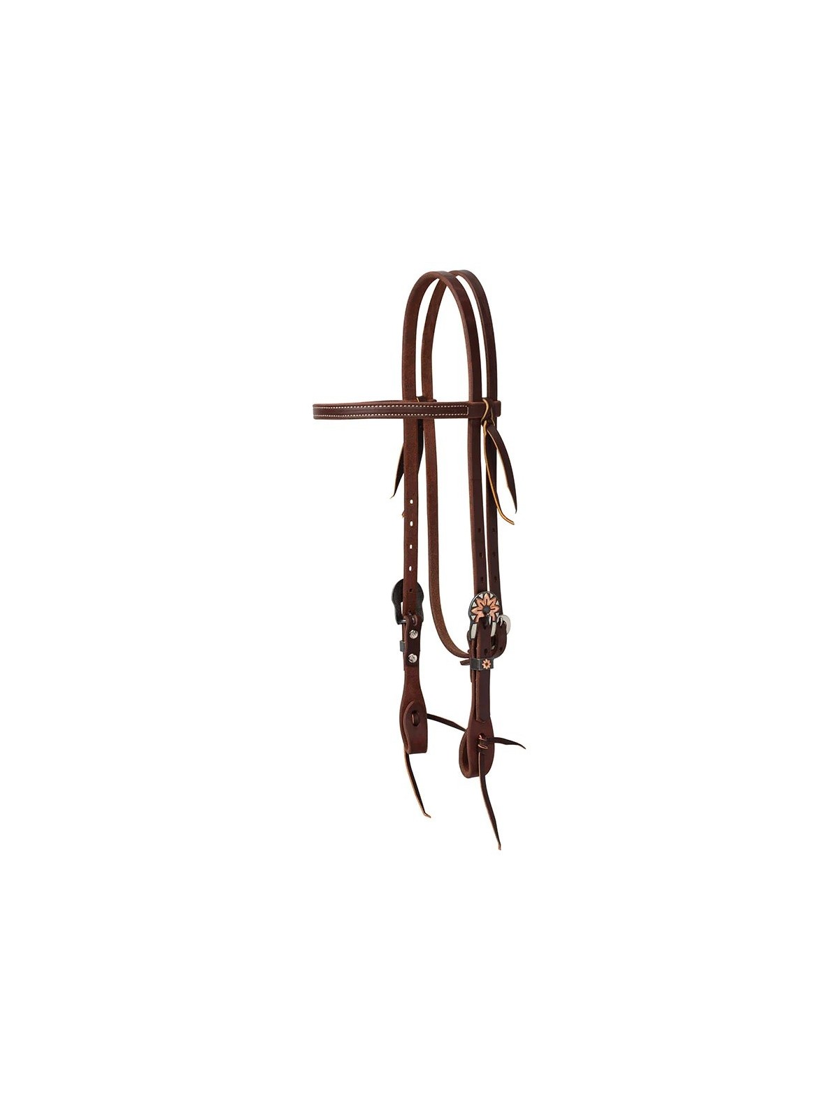 Work Tack Headstall Copper Flower