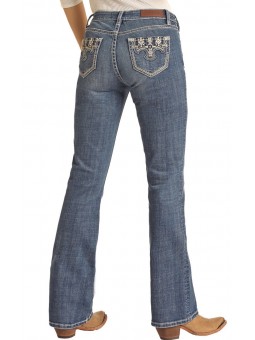 Mid Rise Stretch Bootcut Jeans R1C3