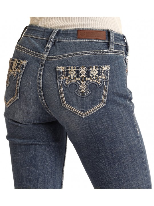 Mid Rise Stretch Bootcut Jeans R1C3