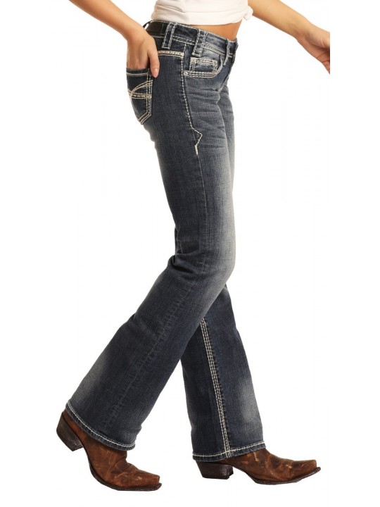 Mid Rise Bootcut Riding Jeans 9516