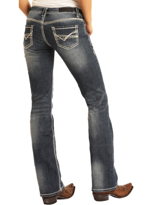 Mid Rise Bootcut Riding Jeans 9516