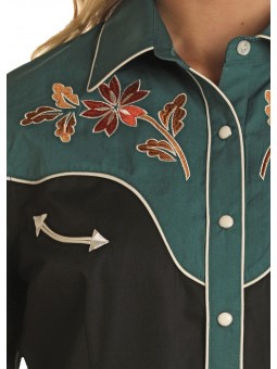 Retro Western Shirt Flower