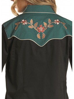 Retro Western Shirt Flower