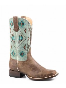 Out West Boot Turquoise/Brown