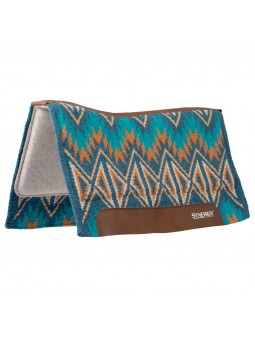 36001-5662-909 Synergy Contoured Performance Felt Saddle Pad -Quest-Navy/Chestnut