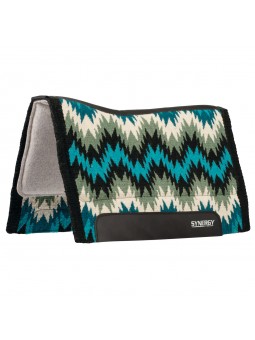 36001-5662-906 Synergy Contoured Performance Felt Saddle Pad- Stampede-Turquoise/Red