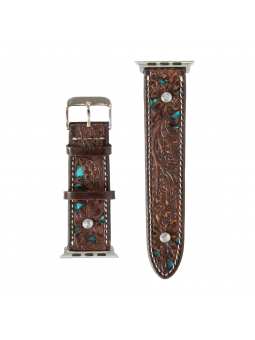 Floral Tooled Leather Apple...