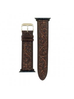 Floral Tooled Leather Apple...