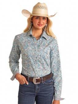 Turquoise Paisley Western...