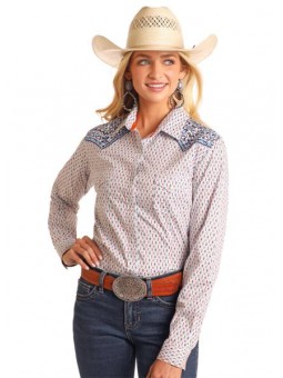 Westernbluse Diamond Print