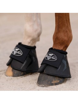 BB31 Professional's Choice Hard Shell Bell Boots Black on horse