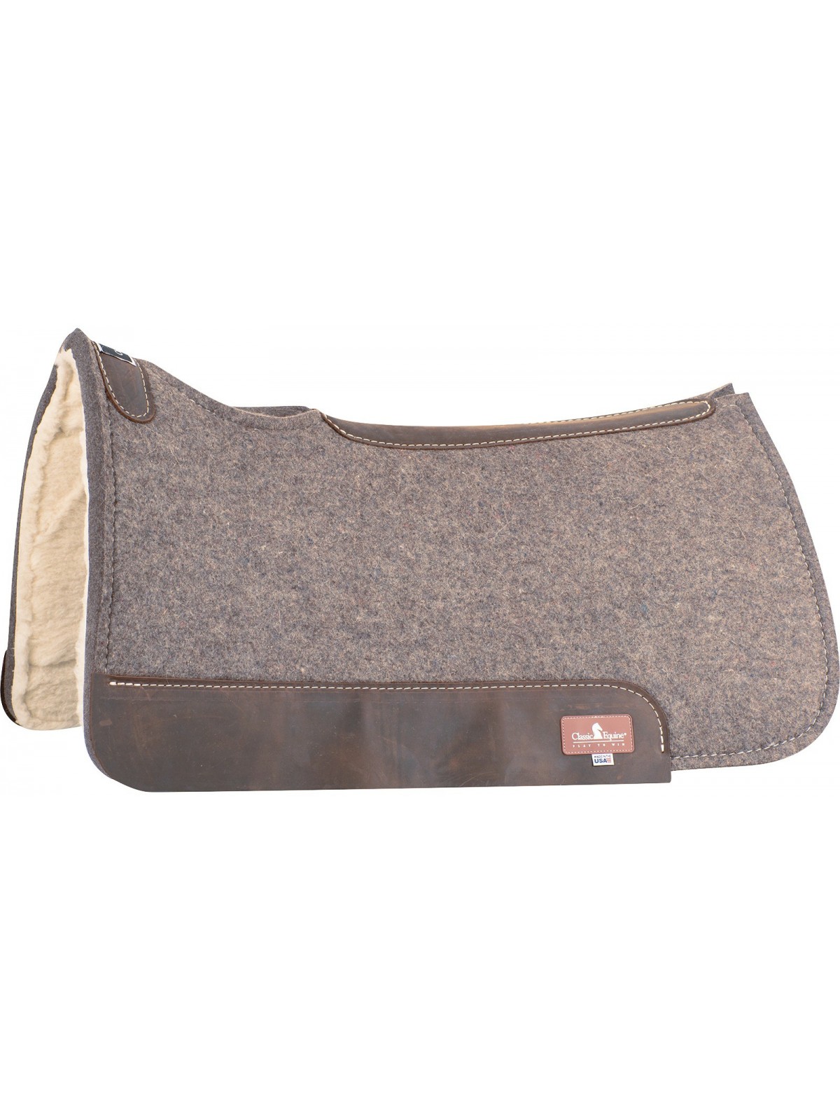 GFPF340C32 Classic Equine Graues Wollfilz Pad mit Fleece GFPF340C32 Classic Equine Graues Wollfilz Pad mit Fleece