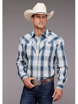 Stetson 11-001-0478-5016 BU Wester Shirt Denim Blue