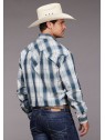 Stetson 11-001-0478-5016 BU Wester Shirt Denim Blue Backside