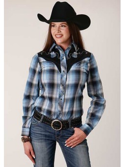 Karierte Westernbluse...