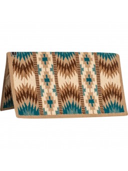 Classic Equine Show Saddle Blanket Sand / Turquoise SHB24SNTQ