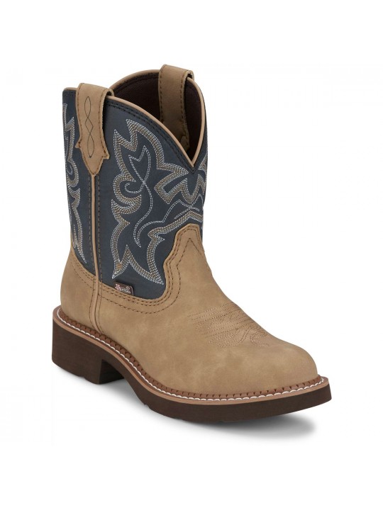 Justin Damen Gipsy Westernstiefel Kay 8″ Honig / Blau GY9550 Justin Damen Gipsy Westernstiefel Kay 8″ Honig / Blau GY9550