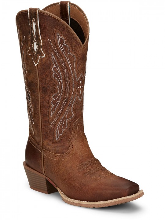Justin Damen Western Boot Rein 12″ Pull‑On Waxy Tan JBL2962 Justin Damen Western Boot Rein 12″ Pull‑On Waxy Tan JBL2962