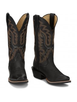 Ein Paar Justin Herren Westernstiefel Cowboy Town 13″ Midnight Goat FN7256