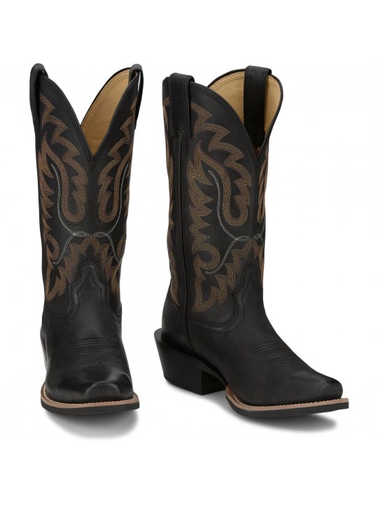 One pair of Justin Men’s Western Boot Cowboy Town 13″ Midnight Goat FN7256 One pair of Justin Men’s Western Boot Cowboy Town 13″ Midnight Goat FN7256