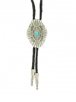;+F Western Bolo Tie mit Türkisstein 22114