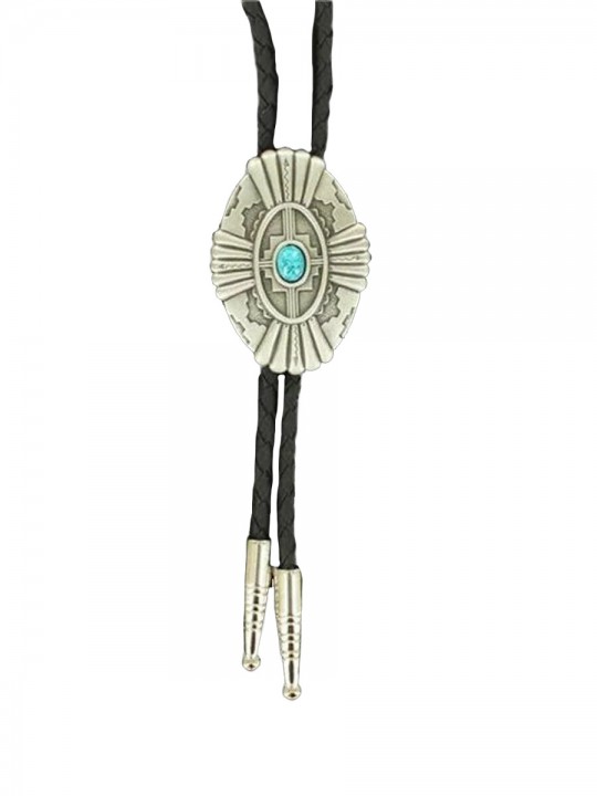 ;+F Western Bolo Tie mit Türkisstein 22114