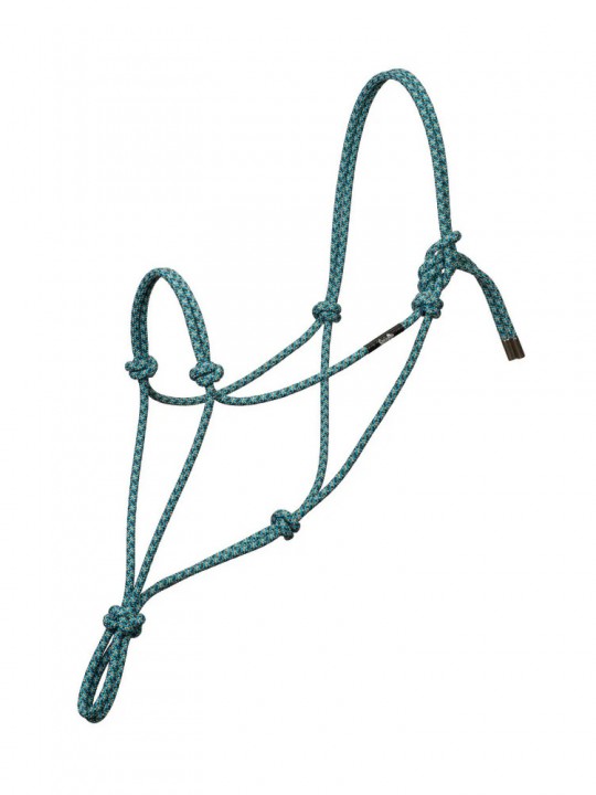 Weaver Equine Silvertip Knotenhalfter No. 95 Türkis/Braun/Beige 35-9505-404