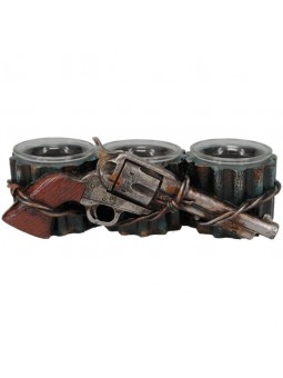 Triple Pistol Windlichthalter