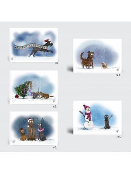 Waggy Christmas Card Set