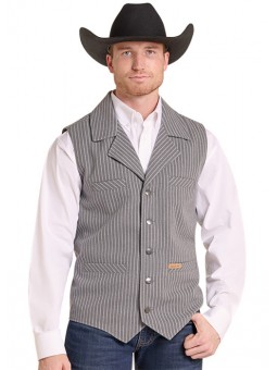 Pinstripe Jacquard Vest