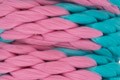 pink/turquoise